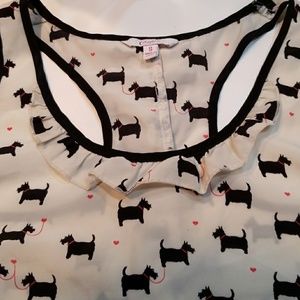 Candies Scottie dog blouse